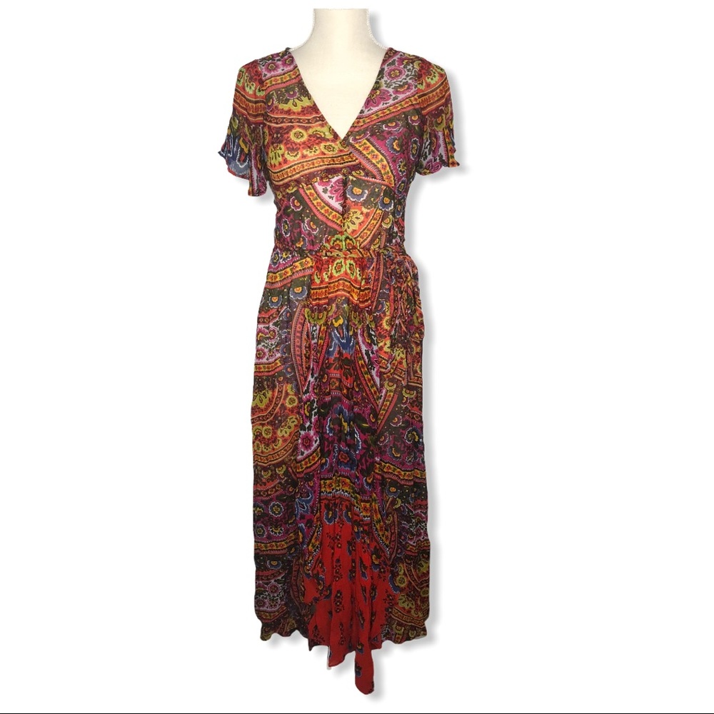 Akemi + Kin | Murol Wrapped Maxi Dress Anthro XS 2 - Picture 2 of 12